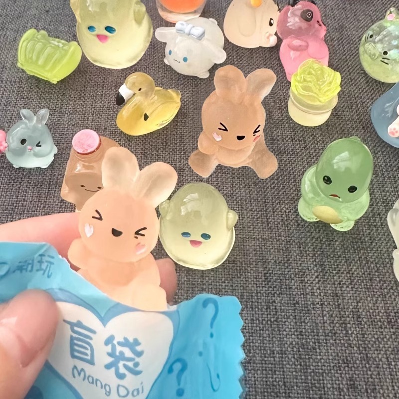 かわいい発光小動物ブラインドバッグミニシミュレーションウサギと子猫モデル子供のおもちゃブラインドボックスご褒美ギフト|undefined