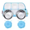 Detachable blue bus, dinner plate