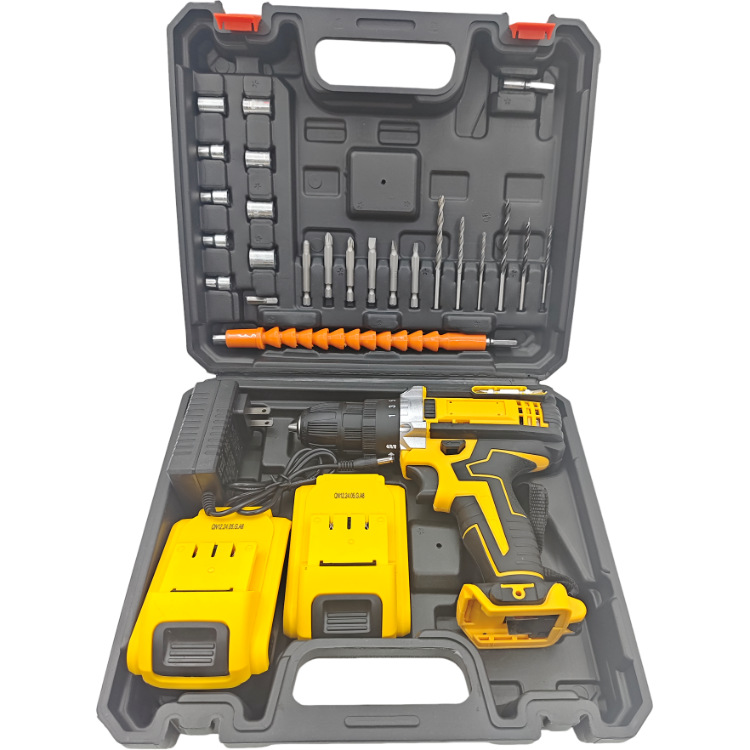 Fábrica directa multifuncional 21v litio taladro eléctrico conjunto de 24 piezas taladro eléctrico taladro de mano taladro de impacto herramientas eléctricas