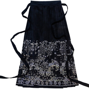 New Original Mother-Of-Pearl Fantasy Silver Weaving New Chinese Style Mamian Skirt for Women's Daily Commuting Ming-Style Hanfu Chinese Style Skirt