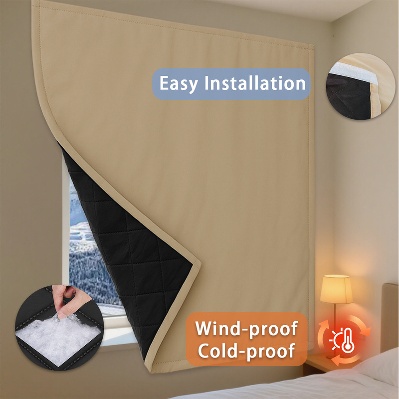 Cross-Border Supply of Pure Color Velcro Cotton Curtains Winter Thickeneded Windproof and Warm Brushed Cloth Self-Adhesive Finished Curtain Cloth Cross-Border Supply of Pure Color Velcro Cotton Curtains Winter Thickeneded Windproof and Warm Brushed Cloth Self-Adhesive Finished Curtain Cloth