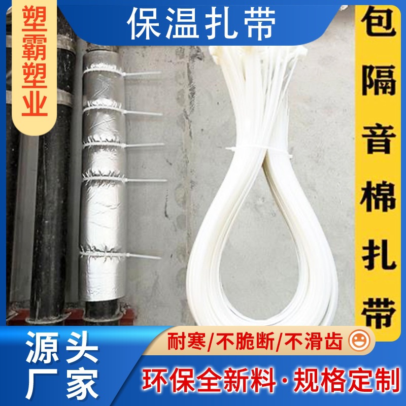 厂家批发加宽耐寒尼龙扎带5*500 5*550 5*600 110排水管固定捆扎