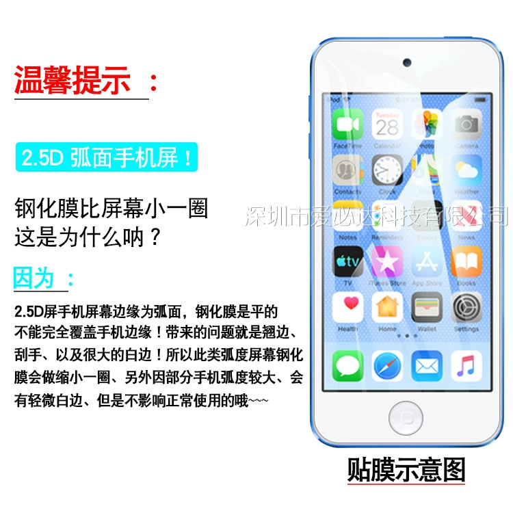 Защитное стекло для Apple iPod Touch 6 / iTouch6, защитная пленка/стекло для iTouch5/7