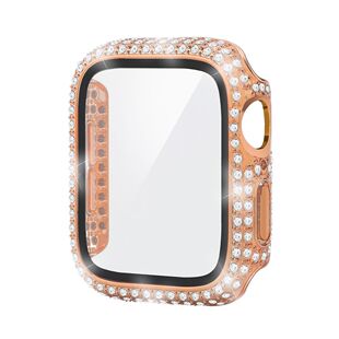For Apple Full Diamond Watch Case iwatch10 Generation All-inclusive PC Tempered Film One-piece Diamond Apple Watch Protective Cover