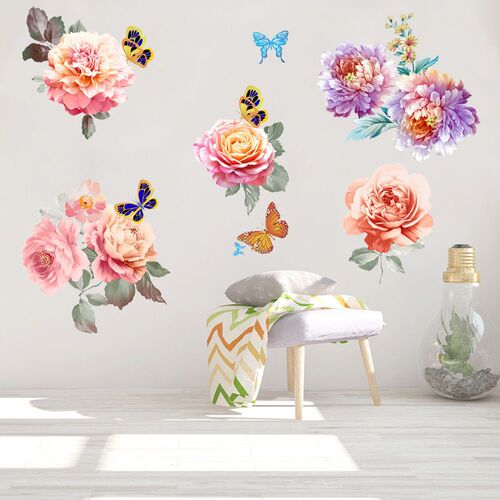 A variety of green plant wall stickers, car stickers, decorative stickers, self-adhesive 3D three-dimensional wall wallpaper, living room bedroom background wall renovation