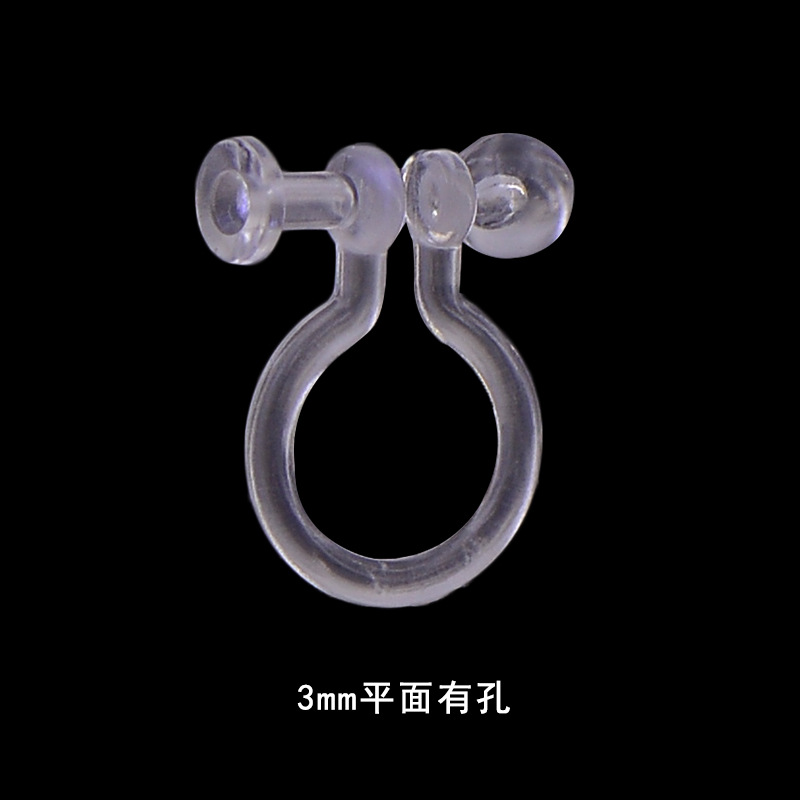 구멍이있는 3mm 투명 플랫 시트 1 개와 비드 1 개