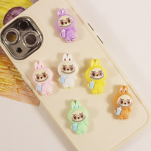 Labubu drink milk tea cup cloth cloth cream glue diy handmade material mobile phone shell hair clip refrigerator key chain