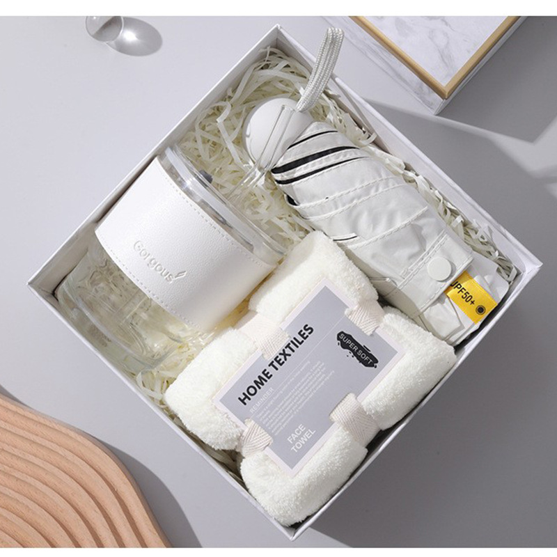 흰색 [백대나무+사각수건+우산]