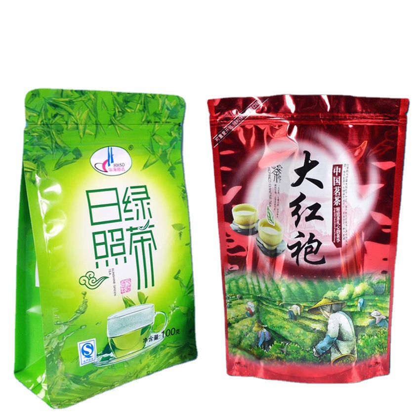 大号茶叶自立自封袋包装袋 彩色铝箔袋 茶叶批发袋装茉莉花茶