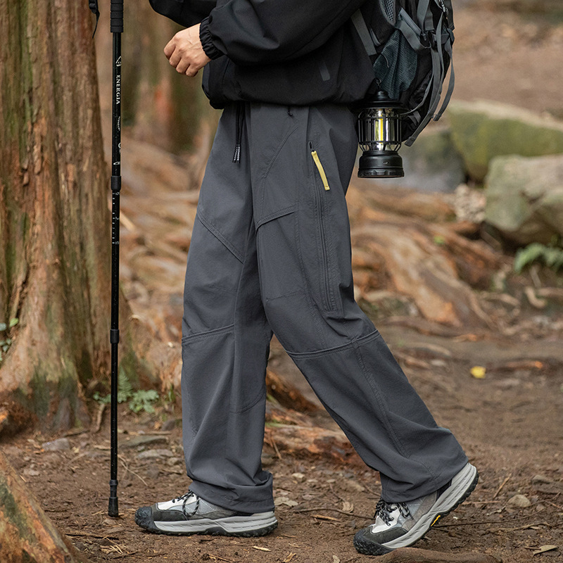 啄木鸟户外冲锋工装裤男春季速干防泼水登山长裤机能侧链运动休闲|undefined