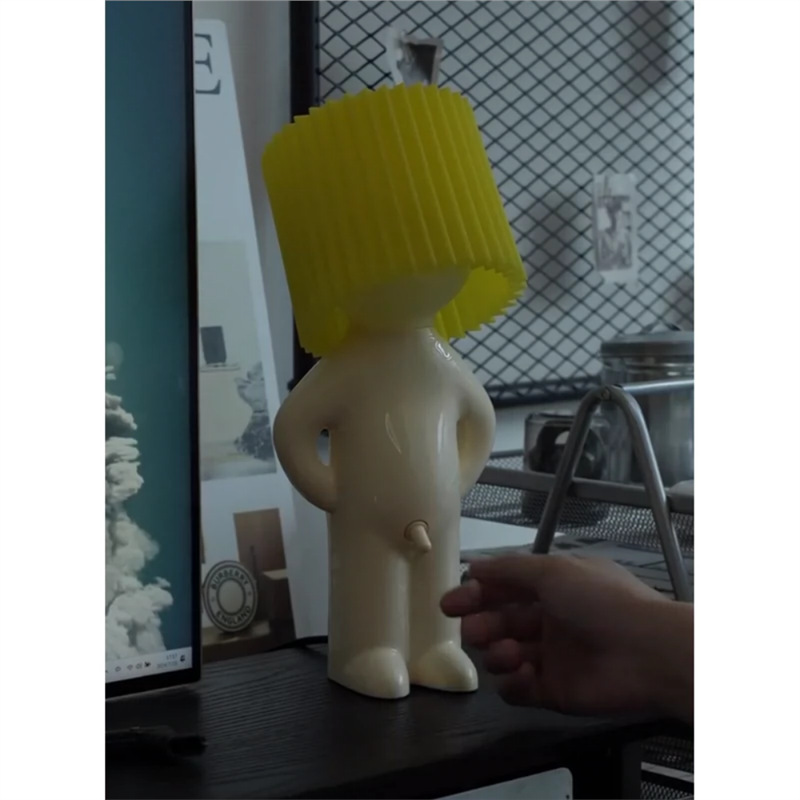 Niño tímido pequeño lámpara de escritorio un poco tímido lámpara de noche retro cabezal de cama pequeña luz de atmósfera creativa extraña perilla de cumpleaños