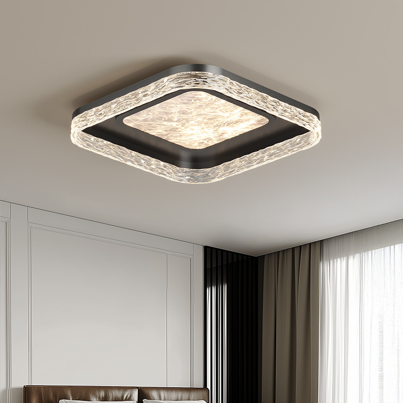 Lámpara de sala de estar Estilo italiano minimalista, ligero, lujo, sensación nórdica de alta gama, lámpara principal de sala de estar, lámpara de techo ultrafina, paquete de lámpara para toda la casa