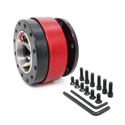 Cross-Border Car Modification Accessories Ball Steering Wheel Quick Release Racing Quick Release (Sükan sisteminin digər hissələri) - red