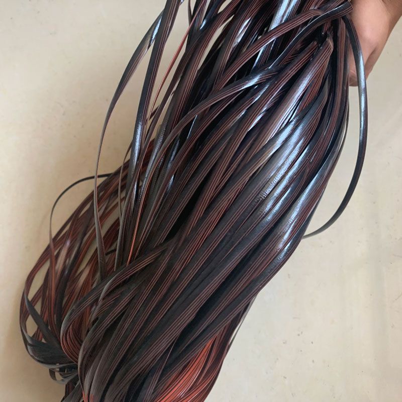 PE caña material de reparación de silla de caña plástico tejido a mano cuerda DIY canasta pequeña canasta taburete redonda plana