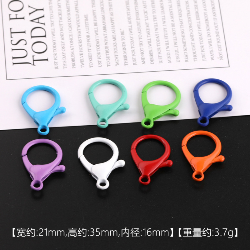 キャンディー色のペンキを塗った複数の開口スプリングリングミッキー愛円環鍵diy自作公仔バッグストラップ|undefined