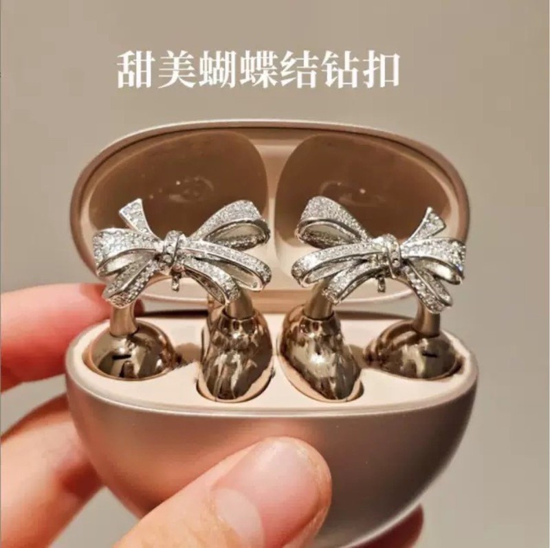 浪漫樱花眼泪温柔灵动耳机耳夹时尚精致甜美桃花耳环锆石气质耳饰|undefined