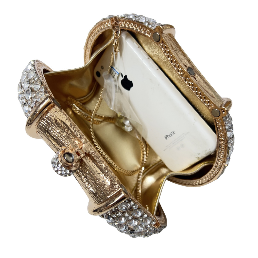 Cross-border nuevo ojo de gato elíptico diamantes bolsas de banquete bolsas de mano diamantes Rhinestone clutch