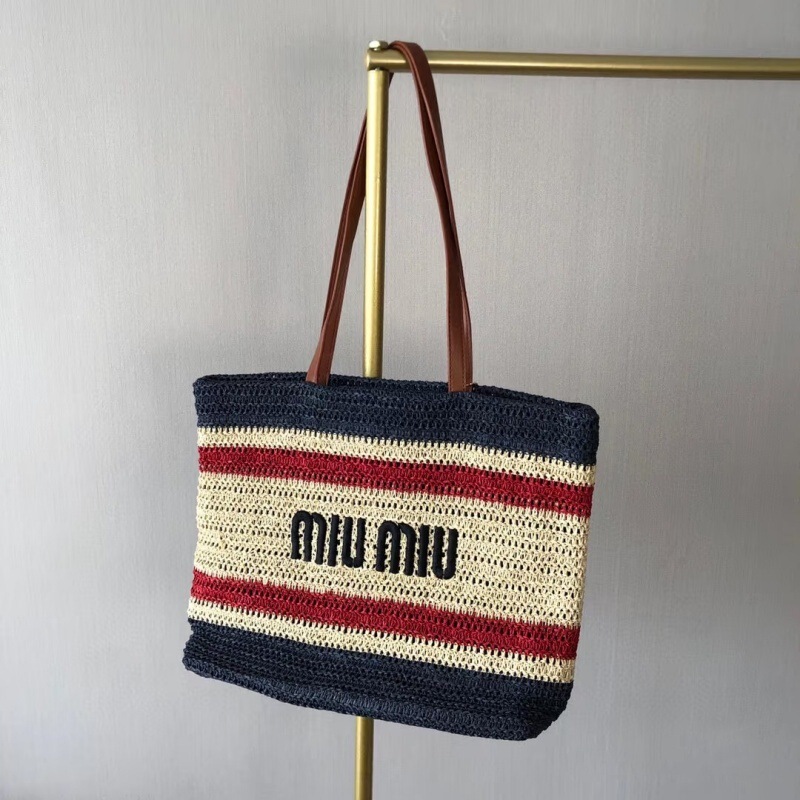miu ビーチトートバッグ トートバッグ ラフィア ショッピングバッグ ストローバッグ 大容量 シンプル ショルダー レディースバッグ|undefined