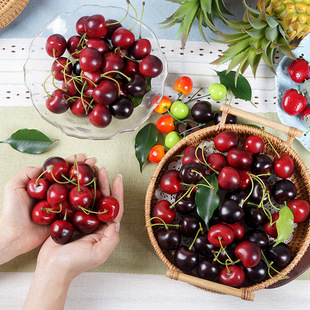 Simulated Cherry Fruit Model Shop Window Home Decoration Ornaments Shooting Kindergarten Play Props