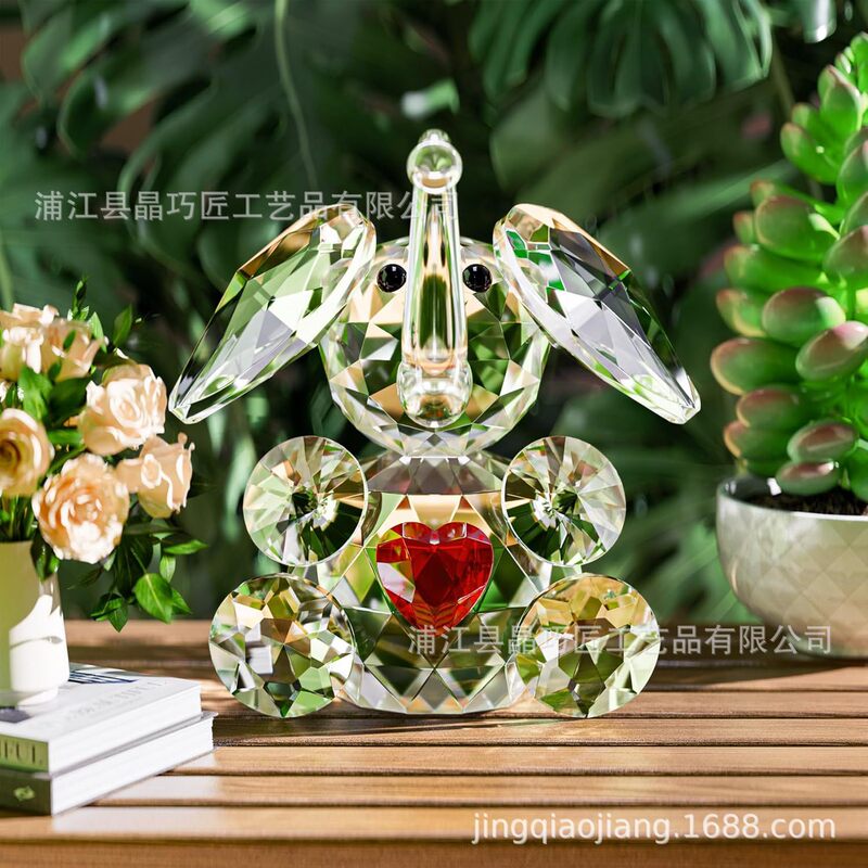 Crystal Animal Creative Home Accessories Crystal Elephant Gift Crafts Ornaments Cross-Border Exclusive Sale Dropshipping