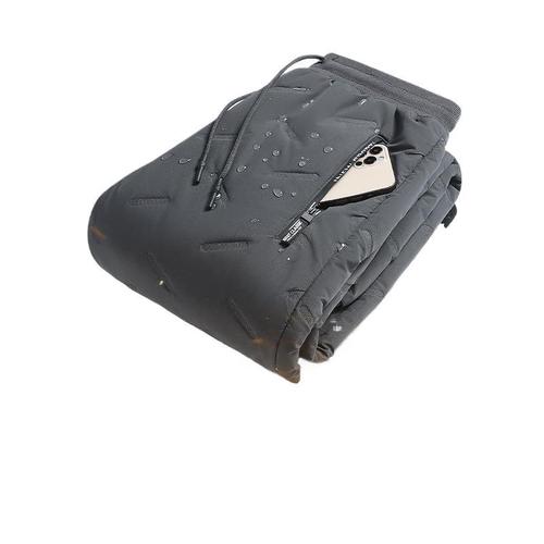 LAZADA Cross-Border Winter Lamb Wool Warm Fleece Casual Pants Men's Fleece Lined and Thick Drawstring Windproof Sweatpants