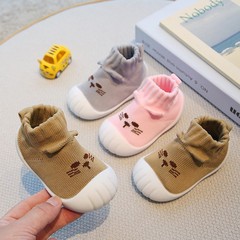 春秋新款卡通亮色儿童袜子鞋 室内外宝宝学步鞋1-3岁一脚蹬鞋批发