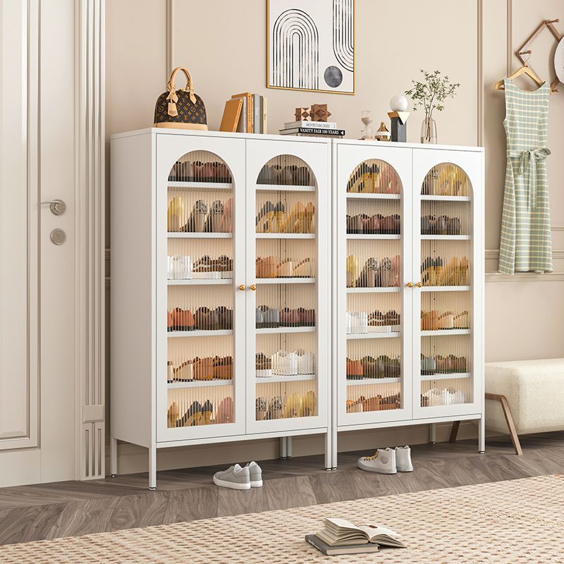 강철 신발장 홈 입구 바닥에서 천장까지 도어 신발장 간단한 대용량 다층 복도 수납 수납 캐비닛