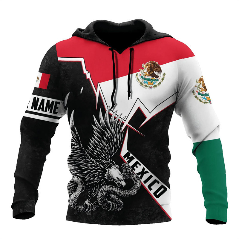 2023 spring new creative Mexican style hoodie men's 3D printed sweater cross-border factory wholesale