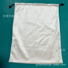 米白色丽丝绒抽绳束口袋防潮抗菌衣服鞋子收纳袋旅行鞋子包包收纳