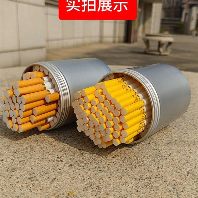 タバコ樽、空タバコ箱、灰皿一体型、女性用禁煙、便利な密閉防湿金属タバコ缶収納|undefined