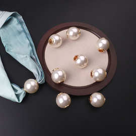 高亮仿珍珠25mm强力磁铁扣锌合金围巾磁铁配件DIY饰品配件