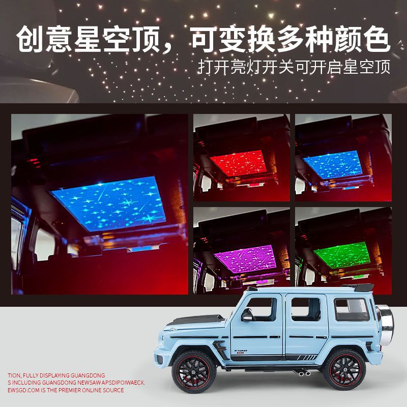 Nuevo producto 1:24 Babos G800 simulación de aleación coche Tire hacia atrás luz y sonido modelo Decoración Juguetes Para Niños al por mayor