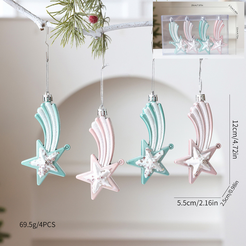 クリスマスツリー装飾ペンダント流星ピンククリスマスボールセットカラーボール特殊形状ボールヘーゼルナッツボールクリスマス装飾|undefined