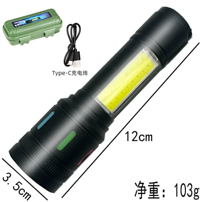 Battery Life Light-Transmitting Zoom Long — UV fənərlər - aluminum-alloy-white-laser-trumpet-3-with-box
