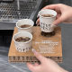 combo paper tray honeycomb cardboard coffee mop exhibition milk tea trial drink special-shaped 234 cup set bottom holder customization