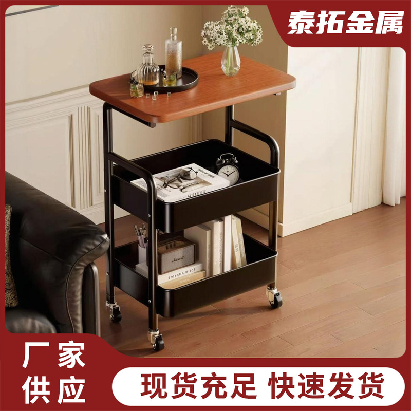 Movable Trolley Retro Bedside Table Storage Rack Living Room Coffee Table Sofa Side Table Storage Rack Simple Storage Rack Movable Trolley Retro Bedside Table Storage Rack Living Room Coffee Table Sofa Side Table Storage Rack Simple Storage Rack