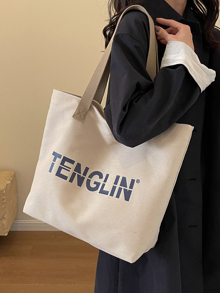 Casual lienzo clase de viaje bolsa de mujer gran capacidad 2025 nuevo verano versátil bolsa de hombro popular este año image 5