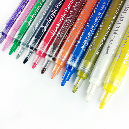 Acrylic marker graffiti set water-based acrylic pen wholesale stone wood chip painting hand account waterproof art painting