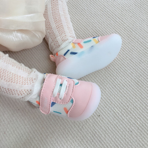 Wholesale 2026 Spring and Autumn New Season Baby Shoes for Boys and Girls, Infants, Learning to Walk Shoes 0-1 to 2 Years Old, Soft Sole, Mesh Surface, Breathable