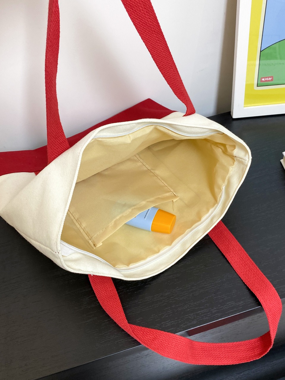 Bolsas de lona creativas de gran capacidad bolsas de lona portátiles para mujeres ocio versátil estudiantes lindos bolsas de compras simples