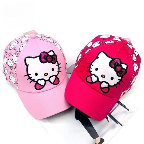 Children's Hat Wholesale Spring and Autumn Girls Sun Hat Baseball Cap European and American New Style Super Cute KITTY Cat Children's Duck Hat