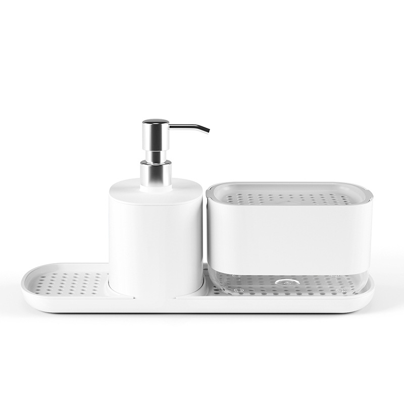 Cocina encimera detergente líquido caja de lavado de manos desinfectante de manos caja de líquido prensa dispensador de jabón cocina rack de almacenamiento