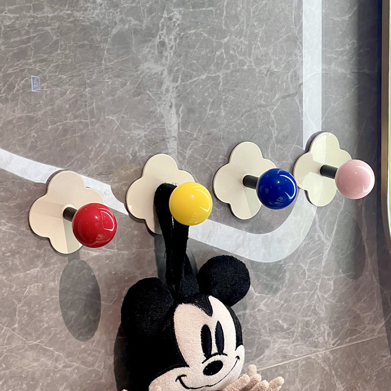 Dopamine Hook Strong Adhesive Hook for Door Rear Hook Non-Punching Strong Load-Bearing Toilet Wall Cute Clothes Hook