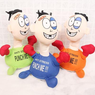 Beat the villain punch me Screams children Toys Spanking Take a beating Boys and girls Vent Decompression Doll 3