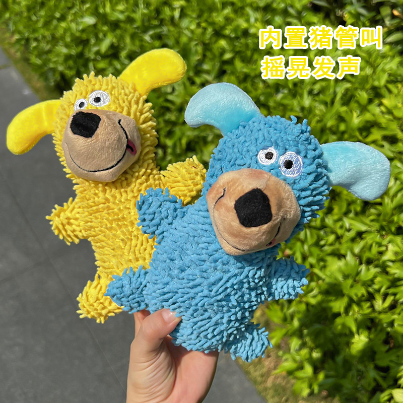 Nuevos juguetes de perro transfronterizos dibujos animados lindos sonidos juguetes de peluche trapador juguetes de perro jugar juguetes de perro mordedor al por mayor
