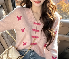红色简约时尚减龄早秋毛衣女款穿搭慵懒高级感内搭针织上衣韩系