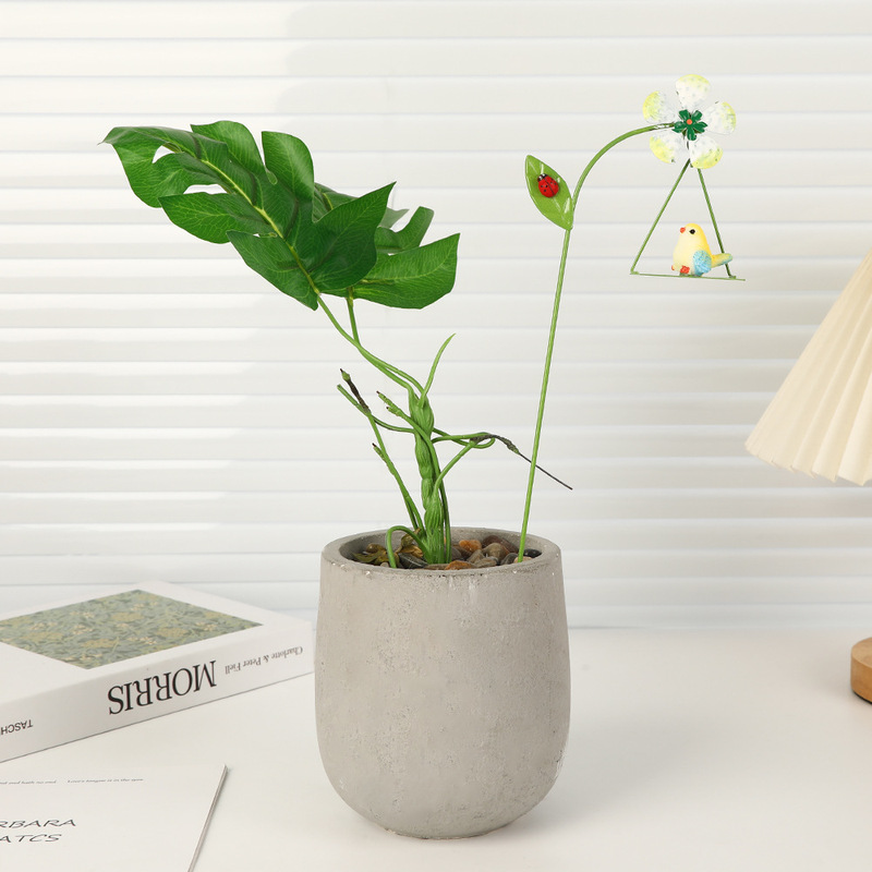 クロスボーダー金属樹脂フラワーアレンジメント装飾品かわいい動物多肉植物植木鉢マイクロ風景ホーム植木鉢装飾|undefined