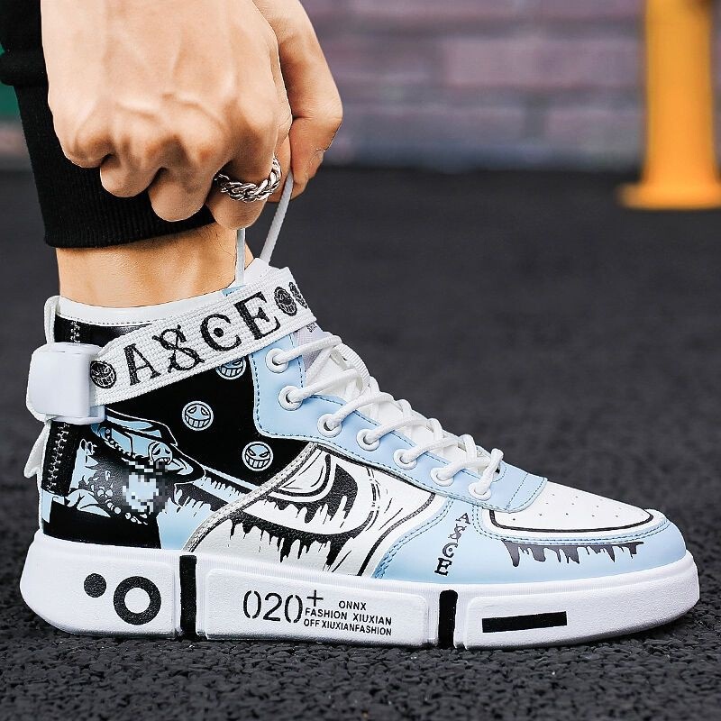 Autumn Men's Shoes, Boys' High-Top Casual Sports Basketball Shoes, Korean Style Trendy Versatile Student Youth Sneakers for Women Autumn Men's Shoes, Boys' High-Top Casual Sports Basketball Shoes, Korean Style Trendy Versatile Student Youth Sneakers for Women