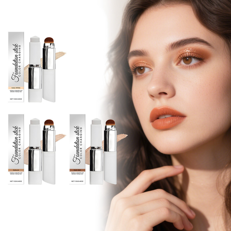 Cross-Border Two-In-One Concealer Foundation Stick Double-Ended Makeup Brush Portable Beauty Waterproof Makeup Moisturizing Set Wholesale Cross-Border Two-In-One Concealer Foundation Stick Double-Ended Makeup Brush Portable Beauty Waterproof Makeup Moisturizing Set Wholesale