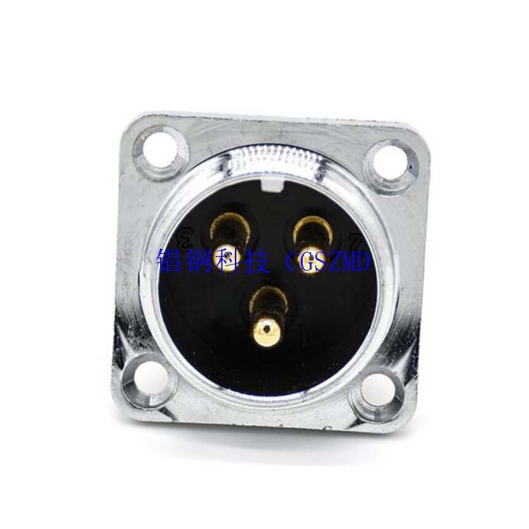 Բ��������GX19-2P M20 3о���ղ�ͷ18M round female socket